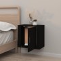 Mesita de noche de pared negro 50x30x47 cm de vidaXL, Mesitas de noche - Ref: Foro24-816866, Precio: 31,47 €, Descuento: %