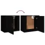Black wall bedside table 50x30x47 cm by vidaXL, Nightstands - Ref: Foro24-816866, Price: 31,19 €, Discount: %