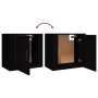Mesita de noche de pared negro 50x30x47 cm de vidaXL, Mesitas de noche - Ref: Foro24-816866, Precio: 31,47 €, Descuento: %