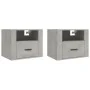 Wall bedside tables 2 pcs concrete gray 50x36x40 cm by vidaXL, Nightstands - Ref: Foro24-816889, Price: 67,93 €, Discount: %