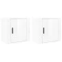 Mesitas de noche de pared 2 uds blanco brillante 50x30x47 cm de vidaXL, Mesitas de noche - Ref: Foro24-816869, Precio: 55,71 ...