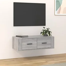 TV-Hängeschrank aus grauem Sonoma-Sperrholz, 80 x 36 x 25 cm von vidaXL, TV-Möbel - Ref: Foro24-816838, Preis: 49,92 €, Rabat...