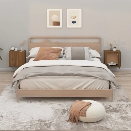 Wand-Nachttische 2 Stück braune Eiche 50x30x47 cm von vidaXL, Nachttische - Ref: Foro24-816879, Preis: 60,57 €, Rabatt: %