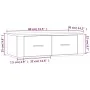 Sonoma gray plywood hanging TV cabinet 80x36x25 cm by vidaXL, TV Furniture - Ref: Foro24-816838, Price: 49,92 €, Discount: %