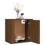 Mesitas de noche de pared 2 uds roble marrón 50x30x47 cm de vidaXL, Mesitas de noche - Ref: Foro24-816879, Precio: 60,57 €, D...