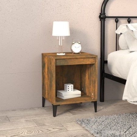 Nachttisch aus geräucherter Eiche, 40 x 35 x 50 cm von vidaXL, Nachttische - Ref: Foro24-821884, Preis: 35,31 €, Rabatt: %