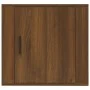 Mesitas de noche de pared 2 uds roble marrón 50x30x47 cm de vidaXL, Mesitas de noche - Ref: Foro24-816879, Precio: 60,57 €, D...