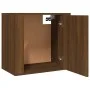 Mesitas de noche de pared 2 uds roble marrón 50x30x47 cm de vidaXL, Mesitas de noche - Ref: Foro24-816879, Precio: 60,57 €, D...