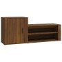 Mueble zapatero madera contrachapada roble marrón 130x35x54 cm
