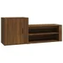 Mueble zapatero madera contrachapada roble marrón 130x35x54 cm de vidaXL, Zapateros y organizadores de calzado - Ref: Foro24-...