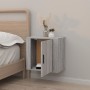 Gray Sonoma wall-mounted bedside table 50x30x47 cm by vidaXL, Nightstands - Ref: Foro24-816876, Price: 36,28 €, Discount: %