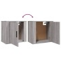 Gray Sonoma wall-mounted bedside table 50x30x47 cm by vidaXL, Nightstands - Ref: Foro24-816876, Price: 36,28 €, Discount: %