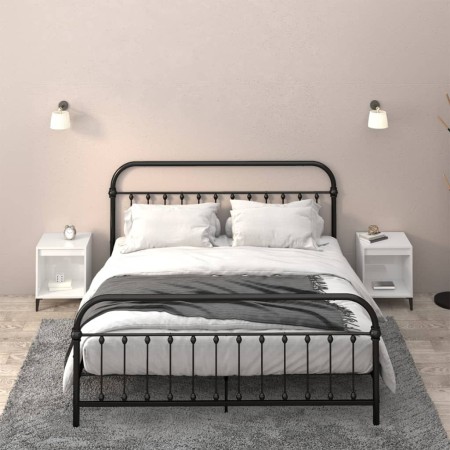 Mesitas de noche 2 unidades blanco brillante 40x35x50 cm de vidaXL, Mesitas de noche - Ref: Foro24-821879, Precio: 51,36 €