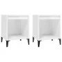 Two bedside tables, glossy white, 40x35x50 cm by vidaXL, Nightstands - Ref: Foro24-821879, Price: 50,87 €, Discount: %