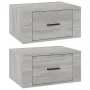 Wand-Nachttische 2 Stück grau Sonoma 50x36x25 cm von vidaXL, Nachttische - Ref: Foro24-816853, Preis: 55,18 €, Rabatt: %