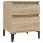 Mesitas de noche 2 unidades roble Sonoma 40x35x50 cm de vidaXL, Taquillas y armarios de almacenamiento - Ref: Foro24-821849, ...
