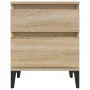 Mesitas de noche 2 unidades roble Sonoma 40x35x50 cm de vidaXL, Taquillas y armarios de almacenamiento - Ref: Foro24-821849, ...
