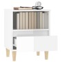 Mesitas de noche 2 unidades blanco brillante 40x35x50 cm de vidaXL, Mesitas de noche - Ref: Foro24-821799, Precio: 89,82 €, D...