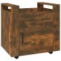 Smoked oak plywood desk cart 60x45x60 cm by vidaXL, Cars and islands - Ref: Foro24-816613, Price: 49,53 €, Discount: %