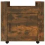 Smoked oak plywood desk cart 60x45x60 cm by vidaXL, Cars and islands - Ref: Foro24-816613, Price: 49,53 €, Discount: %