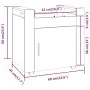 Smoked oak plywood desk cart 60x45x60 cm by vidaXL, Cars and islands - Ref: Foro24-816613, Price: 49,53 €, Discount: %