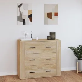 Sideboard aus Sonoma-Eichensperrholz, 80 x 33 x 70 cm von vidaXL, Sideboards - Ref: Foro24-816579, Preis: 93,90 €, Rabatt: %