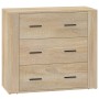 Sideboard aus Sonoma-Eichensperrholz, 80 x 33 x 70 cm von vidaXL, Sideboards - Ref: Foro24-816579, Preis: 95,49 €, Rabatt: %