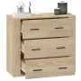 Sideboard aus Sonoma-Eichensperrholz, 80 x 33 x 70 cm von vidaXL, Sideboards - Ref: Foro24-816579, Preis: 93,90 €, Rabatt: %