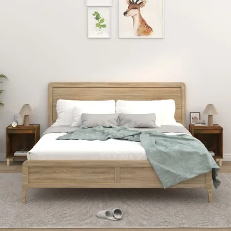 Nightstands 2 units smoked oak 40x35x50 cm by vidaXL, Nightstands - Ref: Foro24-821869, Price: 35,40 €, Discount: %