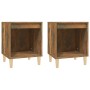 Nachttische 2 Einheiten Räuchereiche 40x35x50 cm von vidaXL, Nachttische - Ref: Foro24-821869, Preis: 43,74 €, Rabatt: %