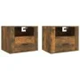 Mesitas de noche de pared 2 uds roble ahumado 50x36x40 cm de vidaXL, Mesitas de noche - Ref: Foro24-816891, Precio: 77,44 €, ...