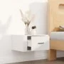 Glänzend weißer Wand-Nachttisch 50x36x25 cm von vidaXL, Nachttische - Ref: Foro24-816844, Preis: 28,70 €, Rabatt: %