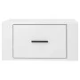 Glänzend weißer Wand-Nachttisch 50x36x25 cm von vidaXL, Nachttische - Ref: Foro24-816844, Preis: 28,70 €, Rabatt: %