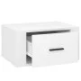 Glänzend weißer Wand-Nachttisch 50x36x25 cm von vidaXL, Nachttische - Ref: Foro24-816844, Preis: 28,70 €, Rabatt: %
