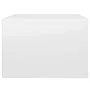 Glänzend weißer Wand-Nachttisch 50x36x25 cm von vidaXL, Nachttische - Ref: Foro24-816844, Preis: 28,70 €, Rabatt: %