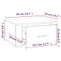 Glänzend weißer Wand-Nachttisch 50x36x25 cm von vidaXL, Nachttische - Ref: Foro24-816844, Preis: 28,70 €, Rabatt: %