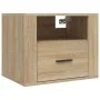 Mesita de noche de pared roble Sonoma 50x36x40 cm de vidaXL, Mesitas de noche - Ref: Foro24-816886, Precio: 57,91 €, Descuent...