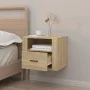 Mesita de noche de pared roble Sonoma 50x36x40 cm de vidaXL, Mesitas de noche - Ref: Foro24-816886, Precio: 57,91 €, Descuent...