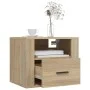 Mesita de noche de pared roble Sonoma 50x36x40 cm de vidaXL, Mesitas de noche - Ref: Foro24-816886, Precio: 57,91 €, Descuent...