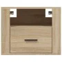 Mesita de noche de pared roble Sonoma 50x36x40 cm de vidaXL, Mesitas de noche - Ref: Foro24-816886, Precio: 57,91 €, Descuent...