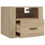 Mesita de noche de pared roble Sonoma 50x36x40 cm de vidaXL, Mesitas de noche - Ref: Foro24-816886, Precio: 57,91 €, Descuent...