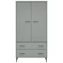 OSLO metal legs wardrobe solid gray wood 90x55x172.5 cm by vidaXL, Wardrobes - Ref: Foro24-350989, Price: 318,84 €, Discount: %