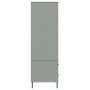 OSLO metal legs wardrobe solid gray wood 90x55x172.5 cm by vidaXL, Wardrobes - Ref: Foro24-350989, Price: 318,84 €, Discount: %
