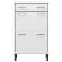 Shoe rack with metal legs OSLO solid white pine wood by vidaXL, Shoe racks and shoe organizers - Ref: Foro24-350984, Price: 1...