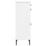 Shoe rack with metal legs OSLO solid white pine wood by vidaXL, Shoe racks and shoe organizers - Ref: Foro24-350984, Price: 1...