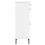 Shoe rack with metal legs OSLO solid white pine wood by vidaXL, Shoe racks and shoe organizers - Ref: Foro24-350984, Price: 1...