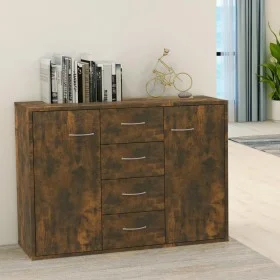 Sideboard aus geräuchertem Eichensperrholz, 88 x 30 x 65 cm von vidaXL, Sideboards - Ref: Foro24-815369, Preis: 90,18 €, Raba...