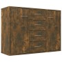Aparador madera contrachapada color roble ahumado 88x30x65 cm de vidaXL, Aparadores - Ref: Foro24-815369, Precio: 91,39 €, De...