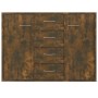 Aparador madera contrachapada color roble ahumado 88x30x65 cm de vidaXL, Aparadores - Ref: Foro24-815369, Precio: 91,39 €, De...
