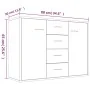 Sideboard aus geräuchertem Eichensperrholz, 88 x 30 x 65 cm von vidaXL, Sideboards - Ref: Foro24-815369, Preis: 90,18 €, Raba...